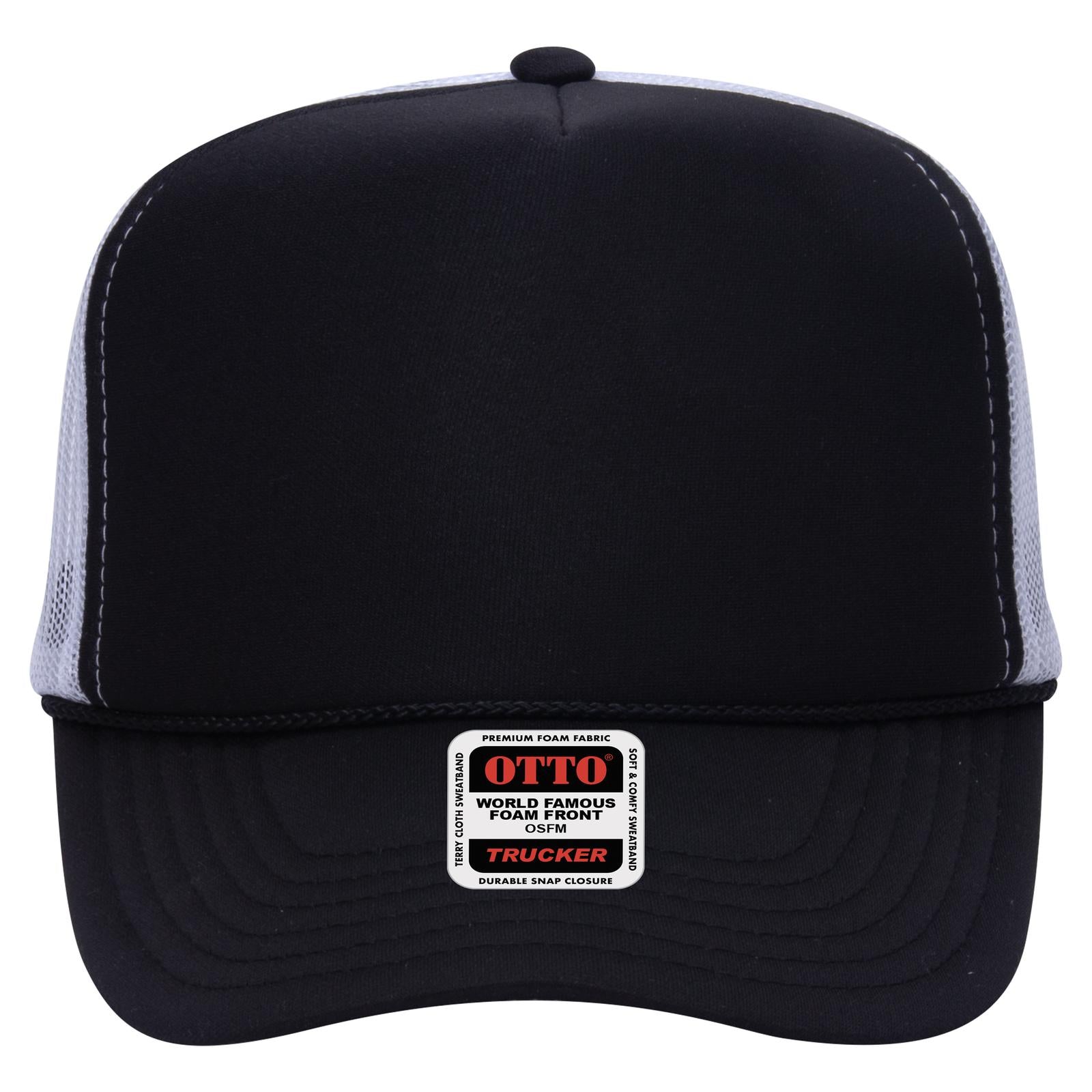 OTTO CAP 5 Panel High Crown Mesh Back Trucker Hat Adult - Parkerbuilt HQ