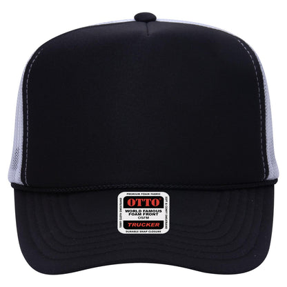 OTTO CAP 5 Panel High Crown Mesh Back Trucker Hat Adult - Parkerbuilt HQ