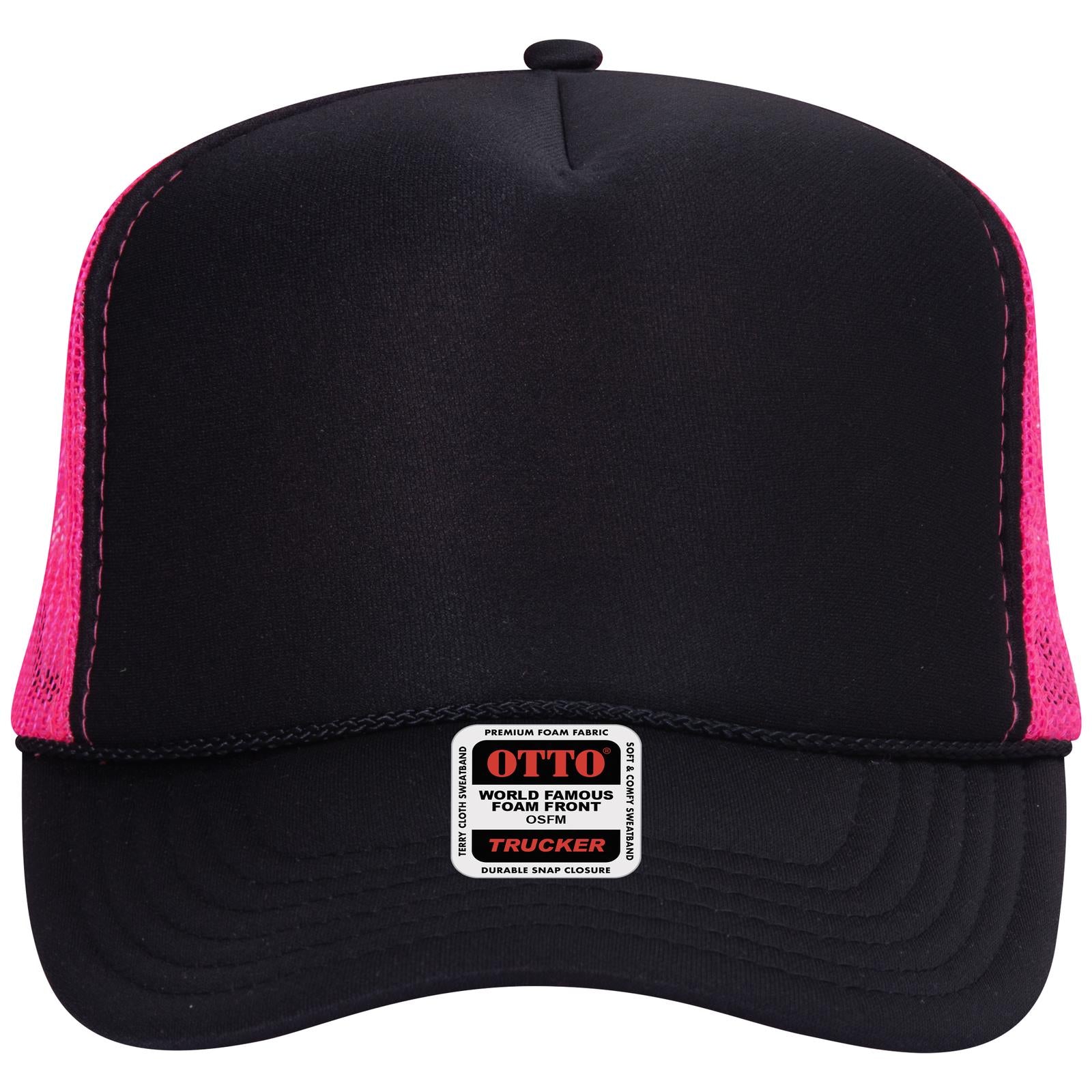 OTTO CAP 5 Panel High Crown Mesh Back Trucker Hat Adult - Parkerbuilt HQ