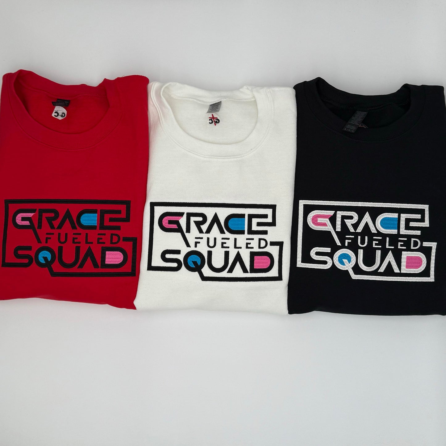 Grace Fueled Squad Embroidered Sweatshirt - GOdCREATEd