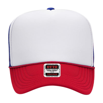 OTTO CAP 5 Panel High Crown Mesh Back Trucker Hat Adult - Parkerbuilt HQ