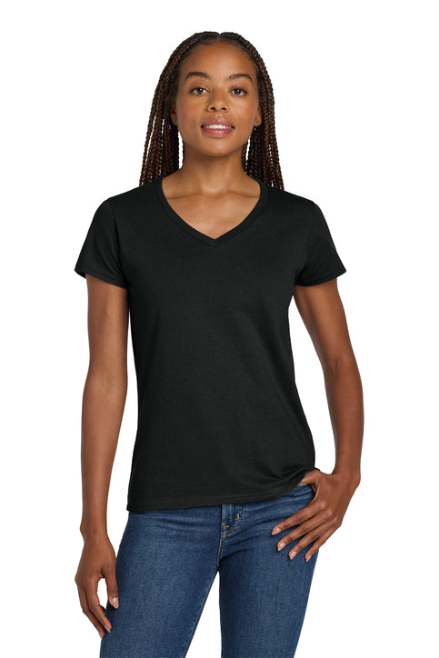 Gildan Women's Heavy Cotton 100% Cotton V-Neck T-Shirt (5V00L)