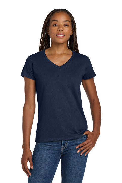 Gildan Women's Heavy Cotton 100% Cotton V-Neck T-Shirt (5V00L)