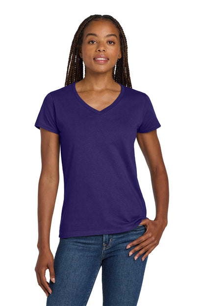 Gildan Women's Heavy Cotton 100% Cotton V-Neck T-Shirt (5V00L)