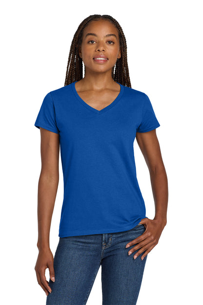 Gildan Women's Heavy Cotton 100% Cotton V-Neck T-Shirt (5V00L)