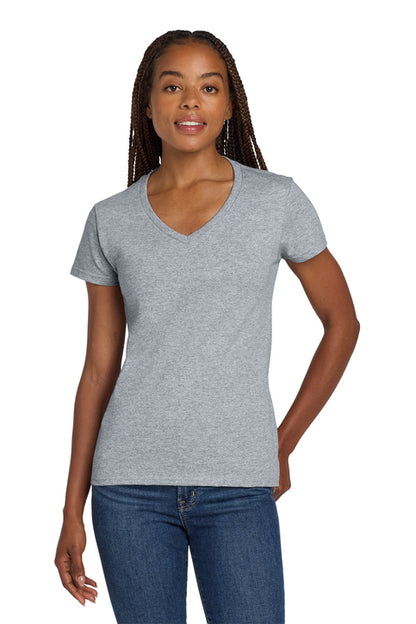 Gildan Women's Heavy Cotton 100% Cotton V-Neck T-Shirt (5V00L)