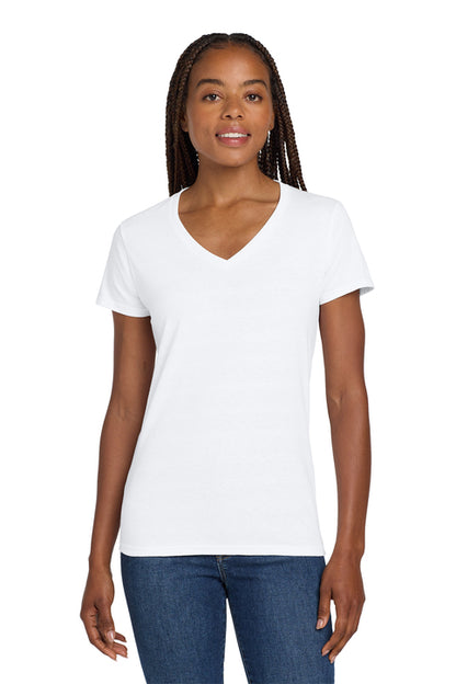 Gildan Women's Heavy Cotton 100% Cotton V-Neck T-Shirt (5V00L)