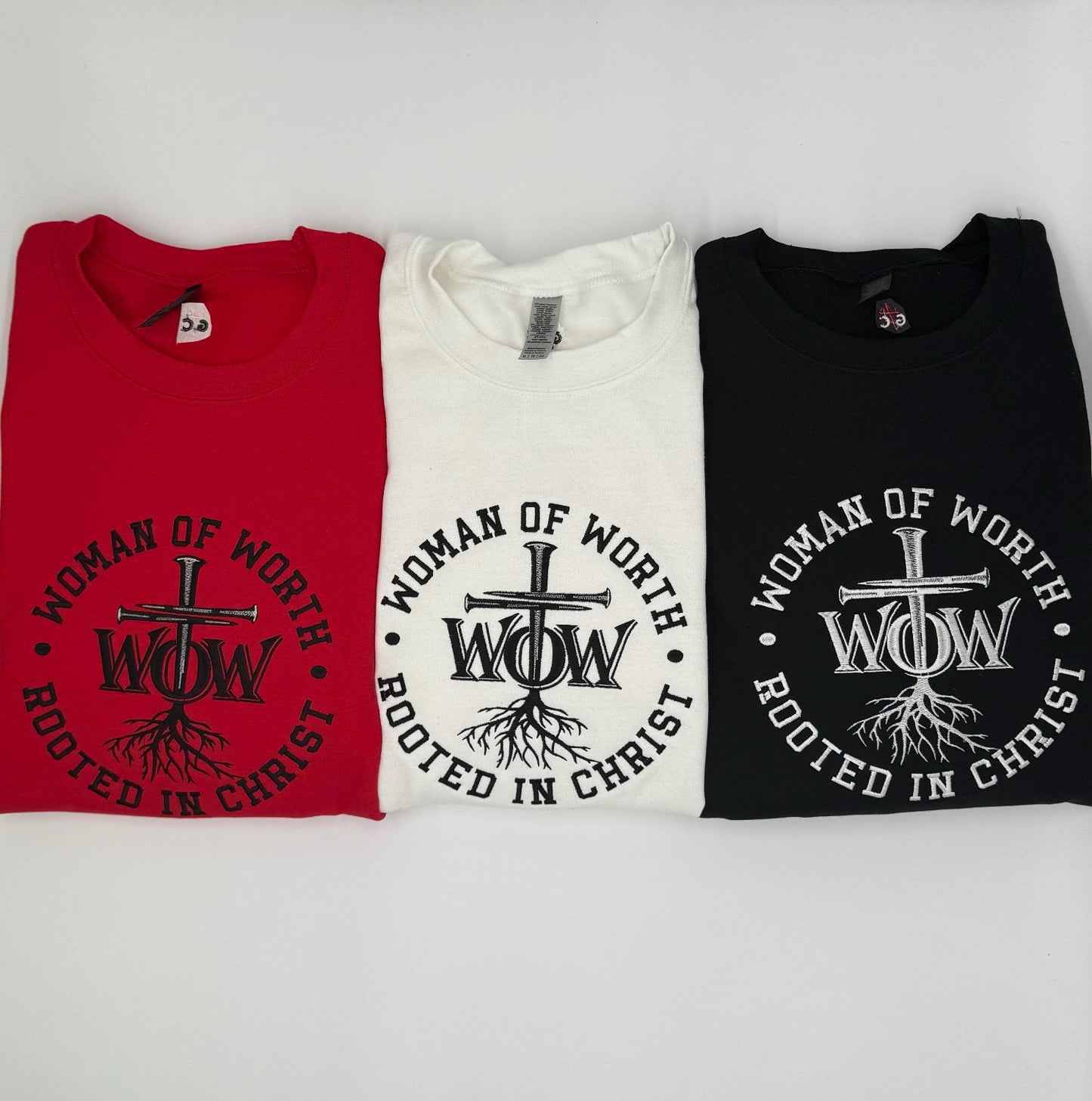 Woman of Worth Embroidered Sweatshirt - GOdCREATEd